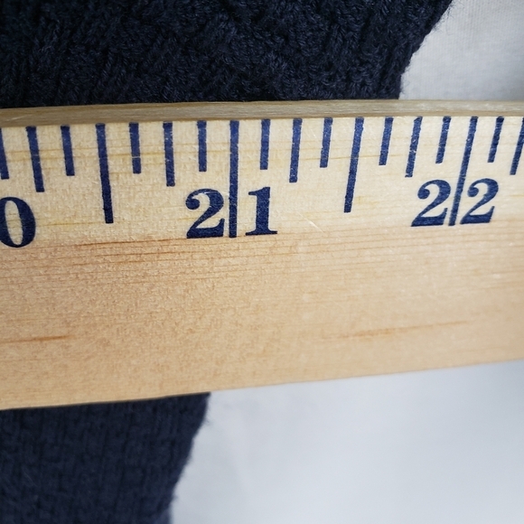 Talbot's Navy and Yellow 3/4th Length Sleeve Button Down Sweater w/Pockets Sz 1X - Picture 10 of 11